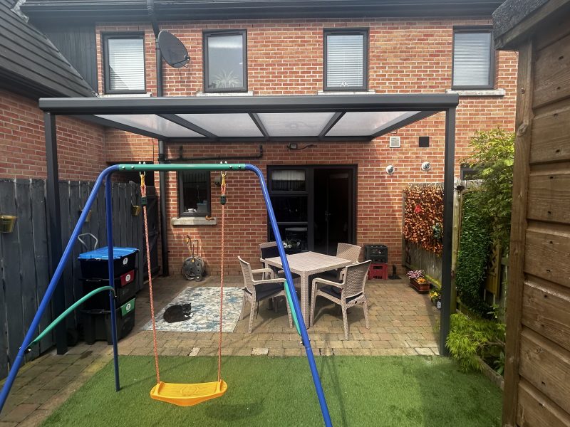 grey veranda in garden