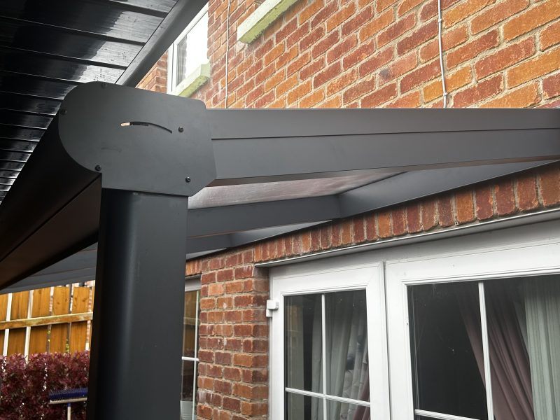 grey aluminium veranda canopy