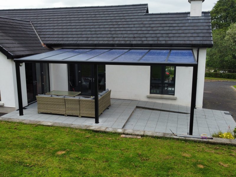 black aluminium veranda craigavon