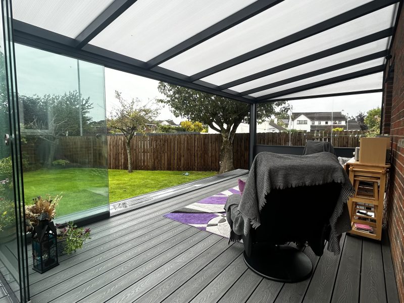 aluminium veranda with doors moira