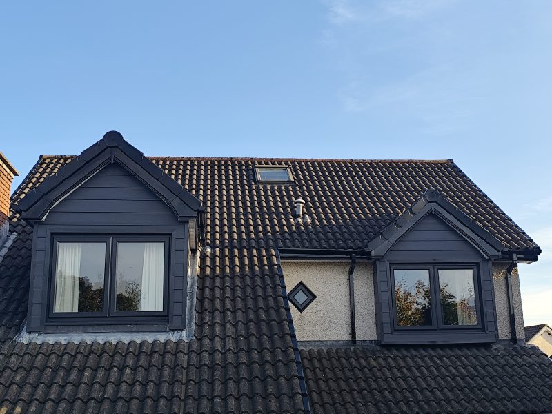 grey pvc dormer windows cladding belfast