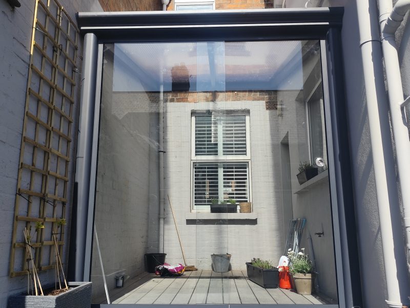 small veranda with doors belfast